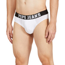 Pepe Jeans Slip Uomo In Cotone Morbido Con Vita Comoda (Confezione da 4) (Opb01_Bianco_L)