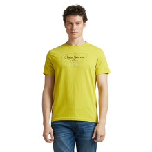 T-shirt jaune à imprimé graphique à manches courtes