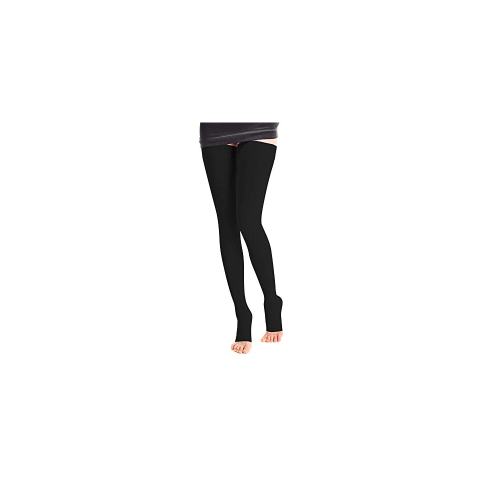 Thigh  Compression Stockings 1520 mmHg Graduated Support Socks with NonSlip Silicone Band