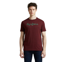 T-shirt à manches courtes Pepe Jeans Burgundy avec imprimé graphique