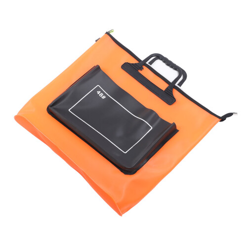 Folding Fish Bucket 48L EVA Orange with Handles 2