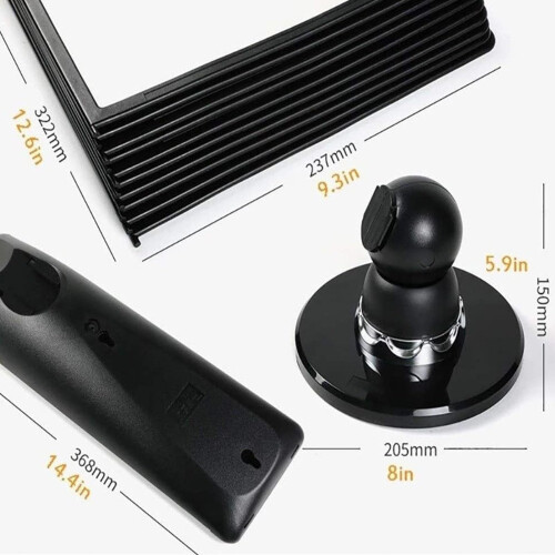 Desk Reference Organizer with 360 Rotation, Adjustable Flip Display Folder 10 Pages, Durable Metal Frame, Black 2