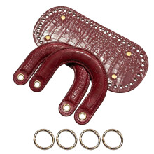 Kreatives Handtaschen-Herstellungsset. Zeitgenössisches-Rotwein