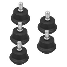 5Pcs Office Chair Leg Replacements with Wheel Stopper, Durable Fixed Feet for Floor Protection