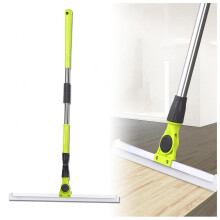 RRRYYYZZ 2 in 1 Silicone Floor Broom with 51in Adjustable Stainless Handle for Pet Hair Hardwood and Glass Cleaning