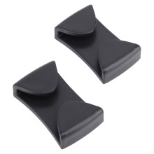 2pcs Ski Goggle Clips ABS Black Helmet Clamp