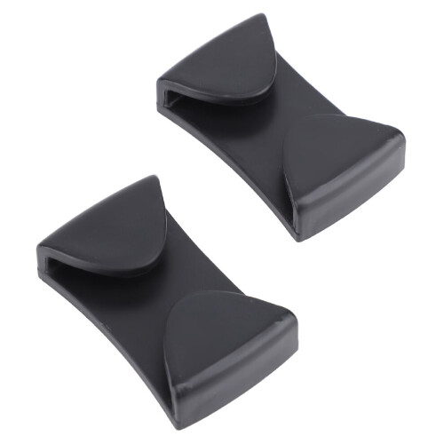 2pcs Ski Goggle Clips ABS Black Helmet Clamp