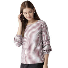 Style Quotient By Noi Dames Wit & Bruin Gestreept Top-S-Wit