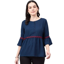 Style Quotient Top A-Line Donna Blu Navy