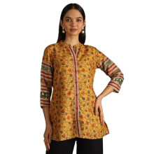 Soch Dames Na Art Zijde Bloemenprint Tuniek