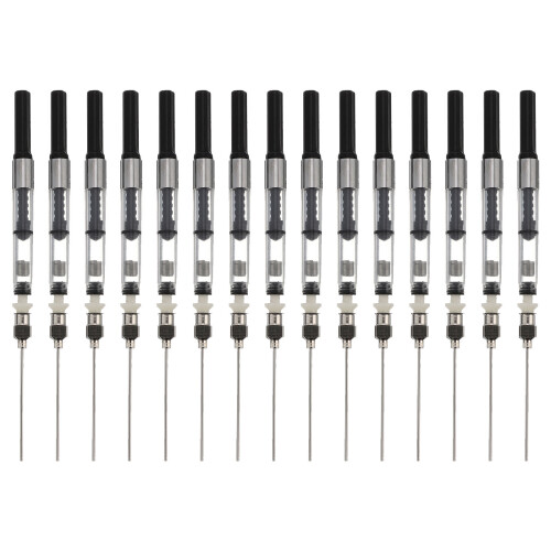 15Pcs Precise Screw in Fountain Pen Converter Ink Refill Tool Black