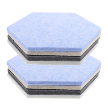 Wear-Resistant Felt Memo Board White 8pcs 7.9x6.9x0.4in