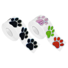 2 Rolls Cute Stickers Pet Dog Paw Stickers 2.50x2.50x0.05cm