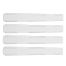 4pcs White Plastic Hips Shelf Sliders For Bedroom Storage