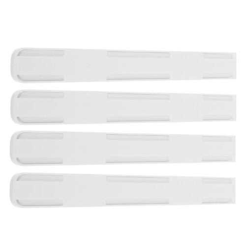 4pcs White Plastic Hips Shelf Sliders For Bedroom Storage