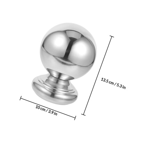 Fence Ball Finials Silver Metal Decoration For Courtyard 1set 1