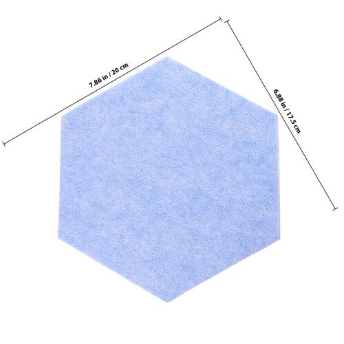 Wear-Resistant Felt Memo Board White 8pcs 7.9x6.9x0.4in 1
