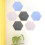 Wear-Resistant Felt Memo Board White 8pcs 7.9x6.9x0.4in 3