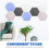 Wear-Resistant Felt Memo Board White 8pcs 7.9x6.9x0.4in 6