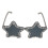 Zwarte Plastic Ster Zonnebril Party Accessoire Trendy Frameless 6