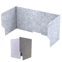Desk Privacy Panel Acoustic Desk Divider Grey 80cm Foldable Noise Reduction Screen for Office and Classroom
