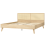 Beliani Bed Rattan MONPAZIER 180 x 200 cm (EU Super King) Light Brown 3