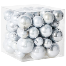Set of 60 Baubles TINNSJA Silver