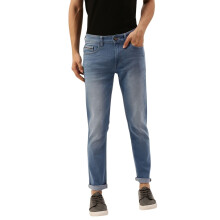 The Indian Garage Co Mænd Slim Fit Ensfarvede Jeans