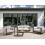 Beliani Garden Sofa Set 4 Seater ESPERIA Metal Grey 2