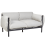 Beliani Garden Sofa Set 4 Seater ESPERIA Metal Grey 5