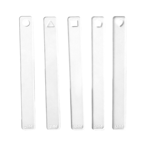 5Pcs Clear Acrylic Clay Thickness Gauge for Pottery Ceramic