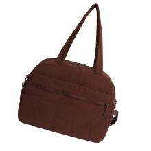 Sac à bandoulière en nylon motif matelassé tendance et sac-Café