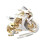 Dromenvangers/padden/motorfiets standbeeld ornament 2D-4 EEN 1