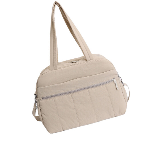 Sac à bandoulière matelassé léger avec poches de-Blanc