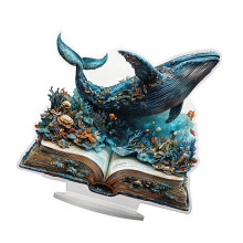 Artistic 2D Flat Animal Multicolor Acrylic Statue Nontoxic-6 0