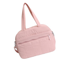 Sac à main élégant en nylon avec sangle amovible et housse-Rose