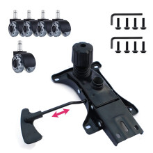 Heavy Duty Office Chair Tilt Control Replacement with 2 Inch Universal Casters, Quiet 360 Swivel, Durable Steel Bracket