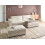 Beliani Corner Sofa RENDERS with Ottoman Boucle Off-White Left Hand 2