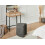 Beliani Pouffe SCOTIA Chenille Dark Grey 2