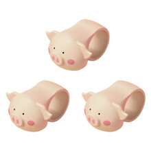 3Pcs/Lot Children Favorite Animal Shaped Silicone-apricot