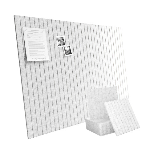 6Pcs Large Felt Bulletin Board Wall Organizers,Pin-silver gray