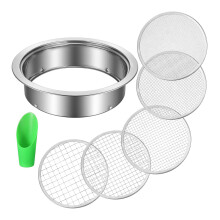 Ensemble de tamis de sol en acier inoxydable avec pelle en
