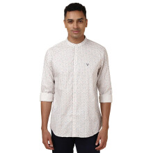 Allen Solly Ανδρικό Λευκό Slim Fit Πουκάμισο με Μυτούλες
