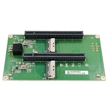 Carte Riser Double MCIO 8I Vers 2 X PCIe5.0 X16 avec Connecteur D'Alimentation GPU ATX 2x3 Broches
