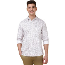 Allen Solly Ανδρικό Λευκό Slim Fit Πουκάμισο Με Μυτερά Μανίκια