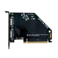 ADT-LINK PCIe 3.0 X16 to MCIO X8 Split Adapter Card Cable, One to Two, Chassis External SFF-TA-1016 Adapter Riser Card