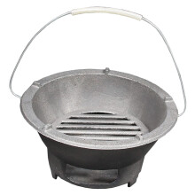 Cast Iron Charcoal Stove Durable Heavy Duty Outdoor Grill for Camping and Cooking