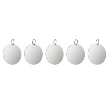 5pcs for H2D Round Stainless Steel Hangtags Laser Engraving and Cutting Handmade Diy Gift Pet Dog Tags 20mm