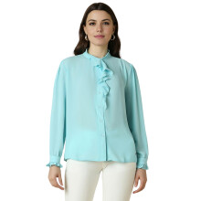 Allen Solly Dames Roze Effen Formele Top