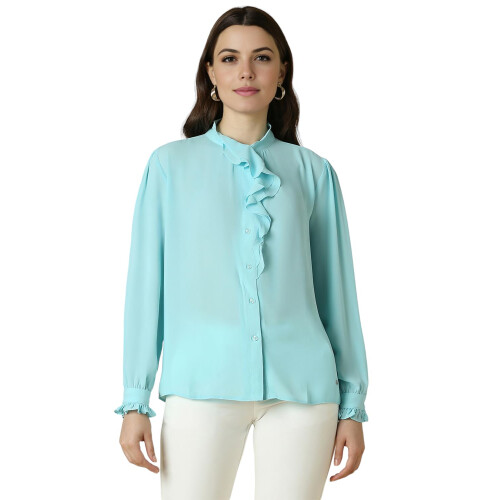 Allen Solly Dames Roze Effen Formele Top